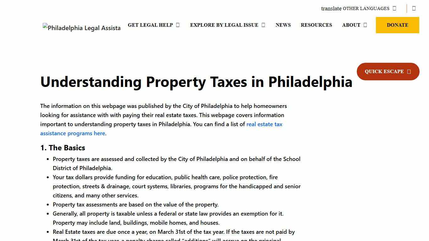Understanding Property Taxes in Philadelphia | Philadelphia Legal Assistance